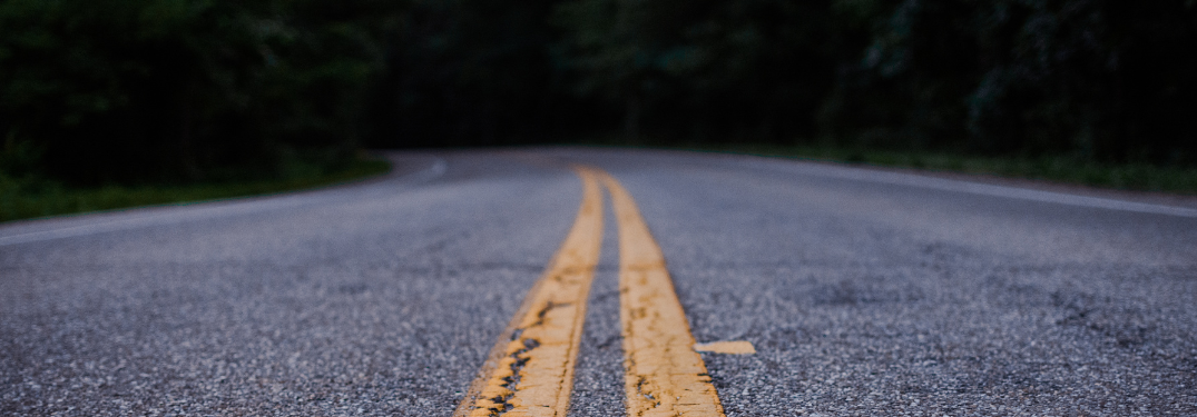 A close-up on a rural road in summer