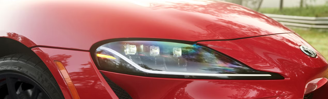 Close-up on a 2025 Toyota GR Supra