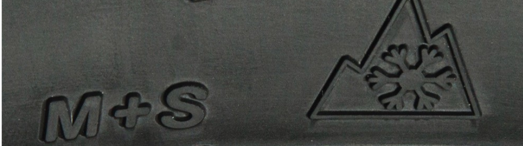 Winter tire close-up