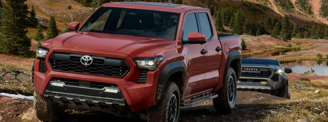 A 2025 Toyota Tacoma driving off-road