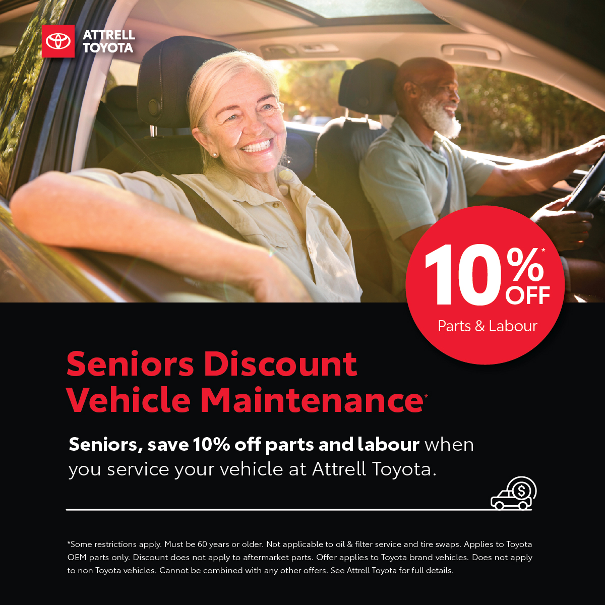 Seniors Discount Vehicle Maintenance